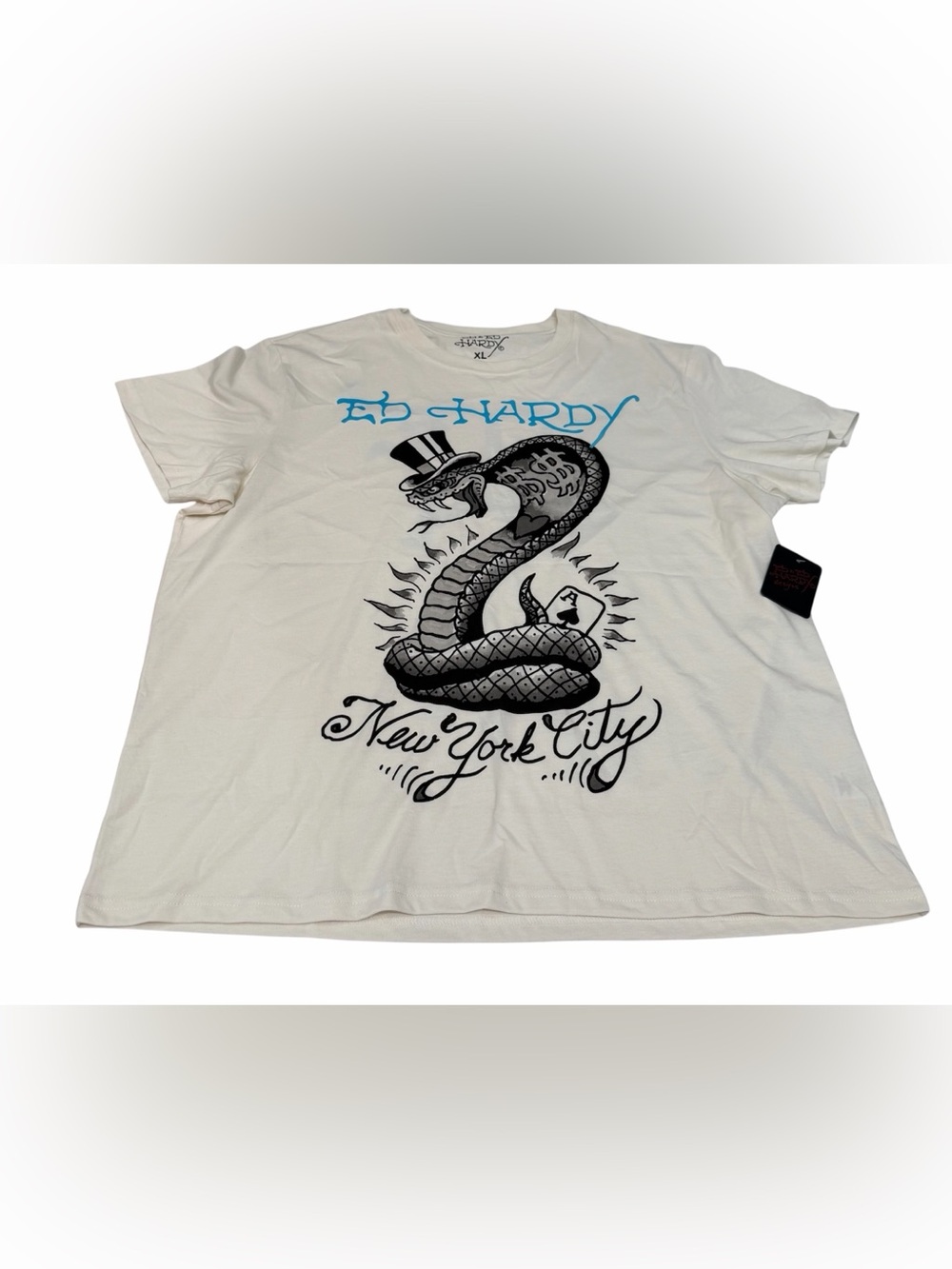 Ed Hardy Men’s T Shirt Cobra Snake New York City Size XL New